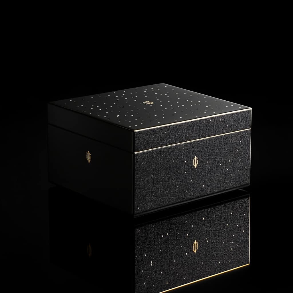 Packaging design «Luxury Box»: текстура и свет; сувенирная продукция